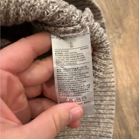 Banana Republic Mock Neck Zip Up Sweater Jacket